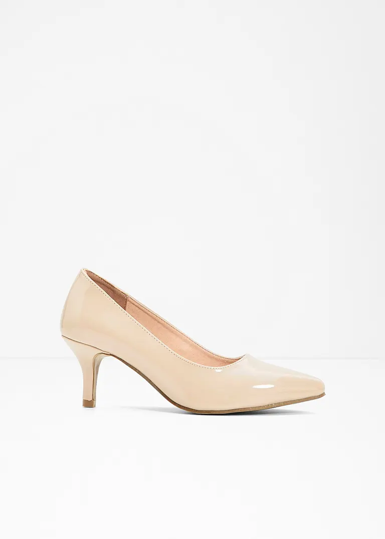 Pumps in beige von vorne - bonprix