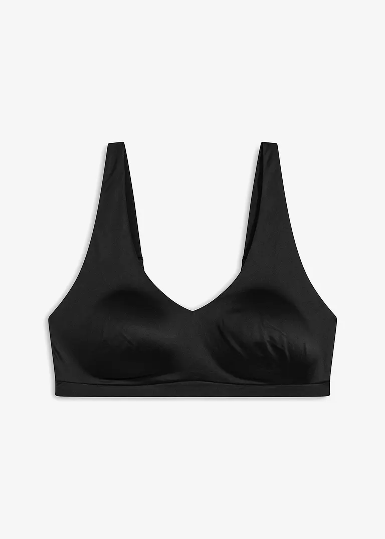 bpc bonprix collection Wattiertes Bralette ohne Bügel aus glänzendem Material