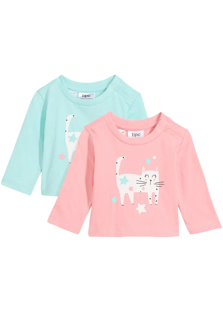 bpc bonprix collection Baby Langarmshirt aus Bio-Baumwolle (2er Pack)