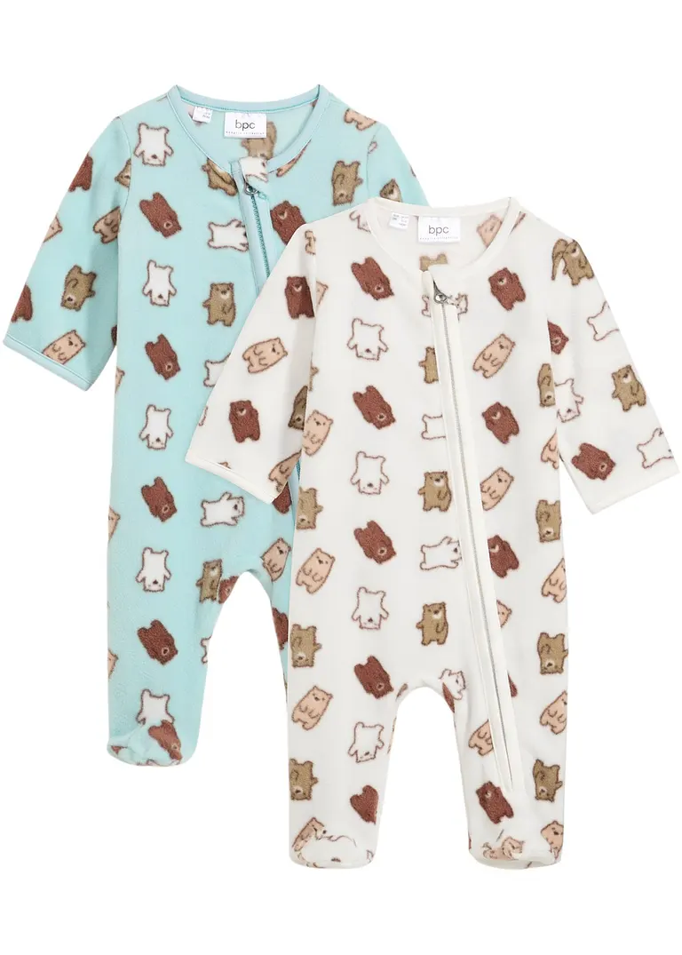 bpc bonprix collection Baby Fleeceoverall (2er Pack)