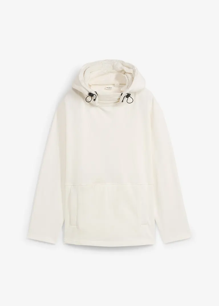 Oversized-Sweatshirt in beige von vorne - bonprix