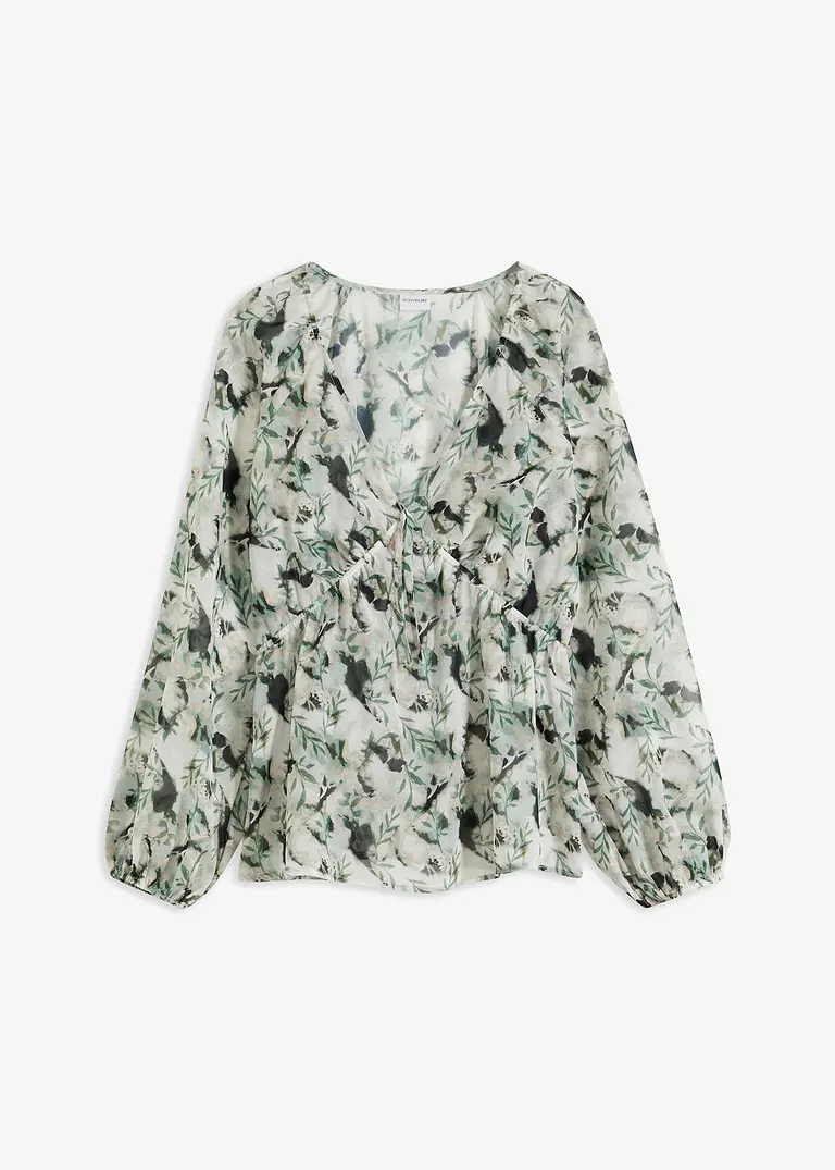 Bluse im Tunika-Stil in grün von vorne - bonprix