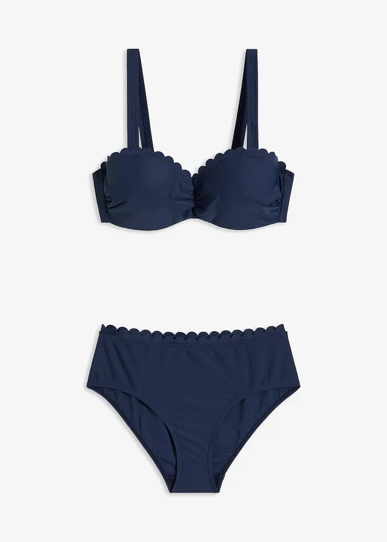 Bügel Bikini (2-tlg.Set) in blau von vorne - bonprix