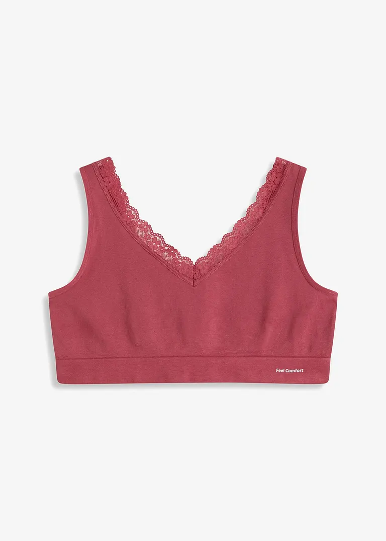 Feel Comfort Seamless Bralette in lila von vorne - bonprix