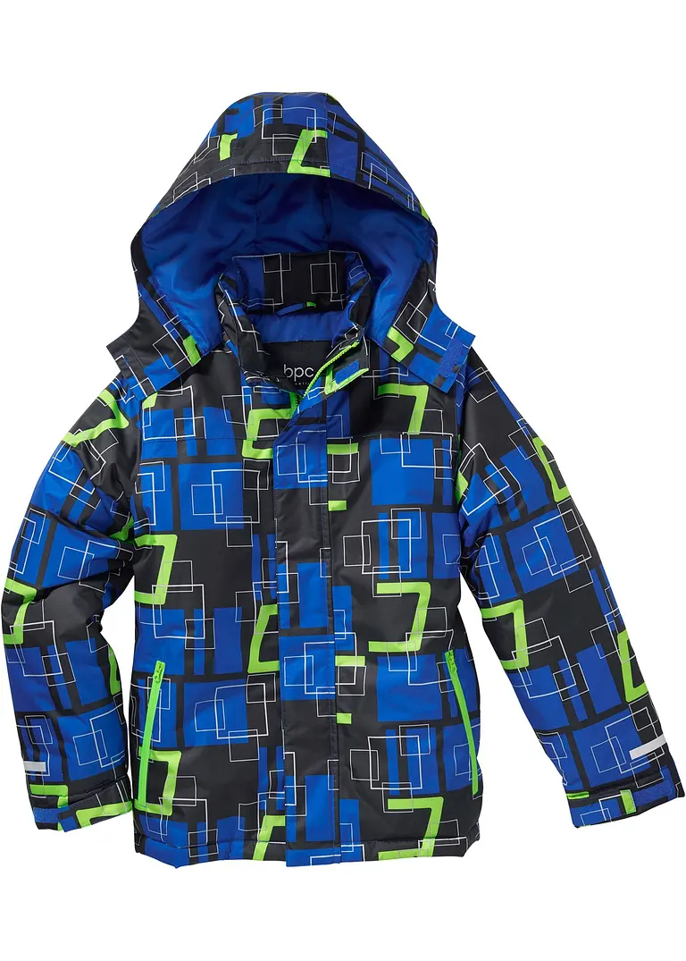 Jungen Skijacke in schwarz von vorne - bonprix