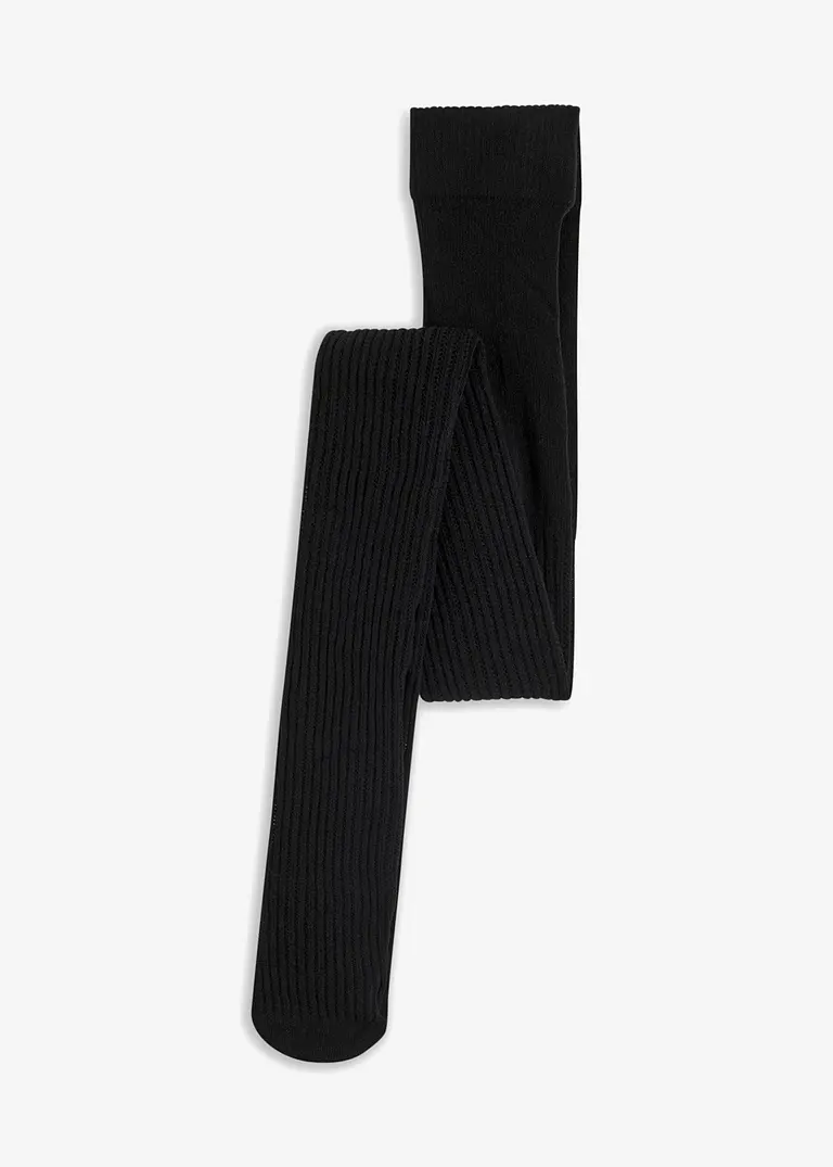 Strumpfhose mit Netzmuster 50den in schwarz von vorne - bonprix