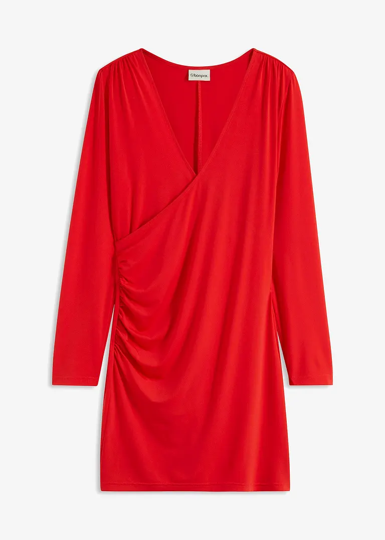 Figurbetontes Minikleid in rot von vorne - bonprix
