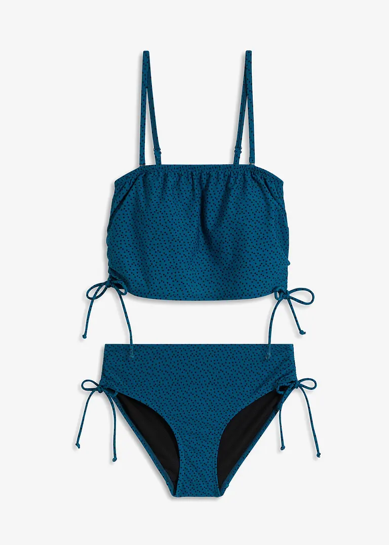 Bandeau Bikini (2-tlg.Set) in blau von vorne - bonprix
