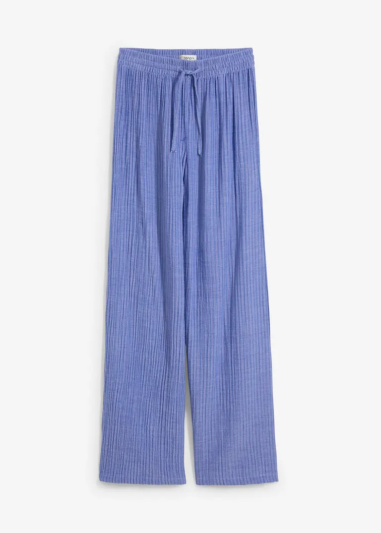 Gestreifte Palazzo-Hose in lila von vorne - bonprix