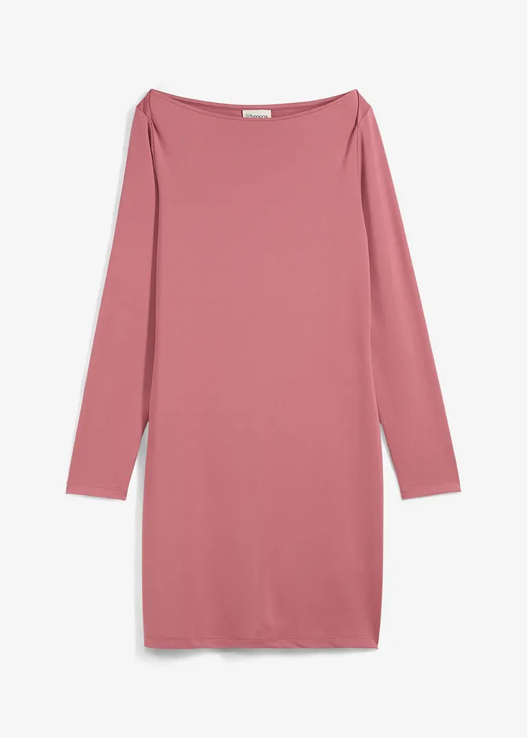 Jerseykleid aus fließender Qualität in lila von vorne - bonprix