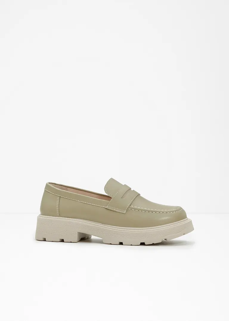 Chunky Loafer in grün - bonprix