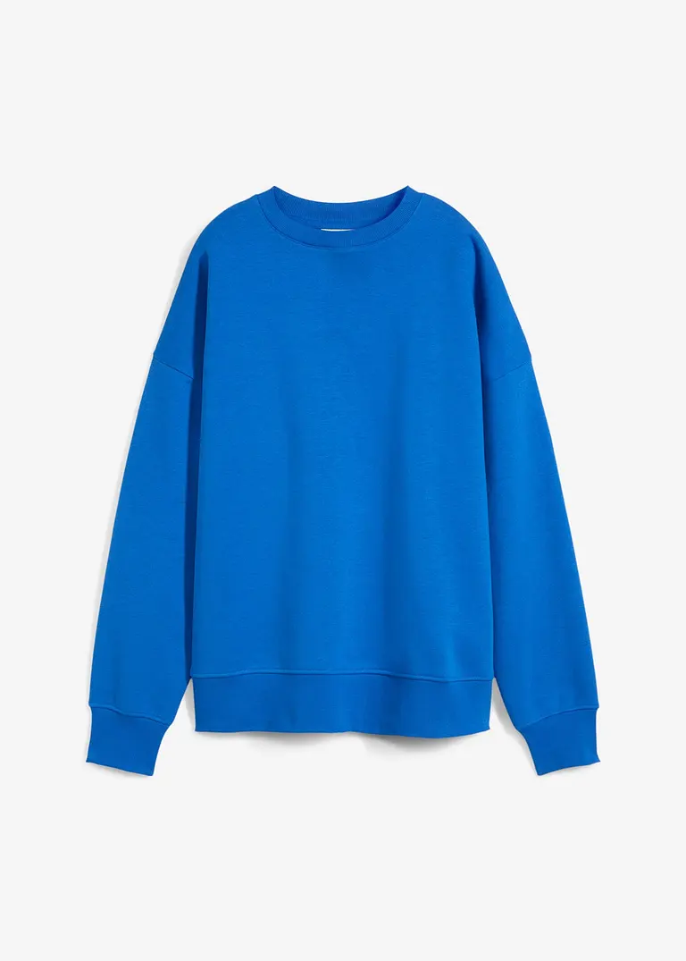 Oversize-Sweatshirt in blau von vorne - bonprix