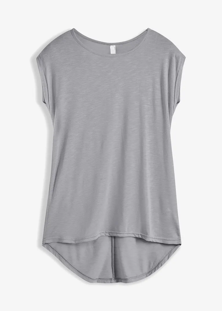 Longshirt aus Viskose-Mischung in grau von vorne - bonprix