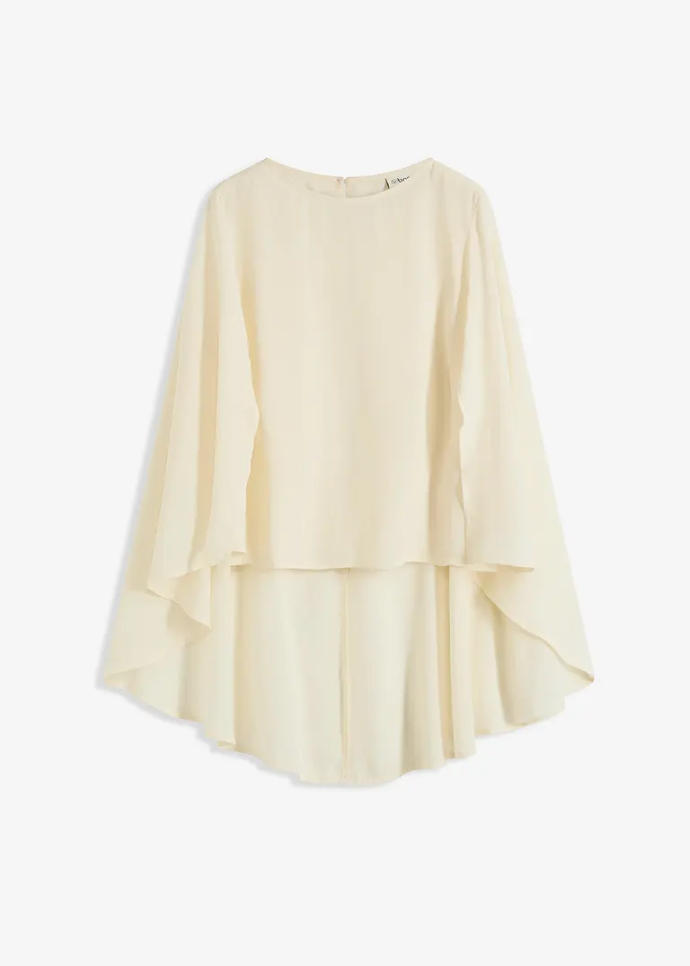 Cape Tunika in weiß von vorne - bonprix