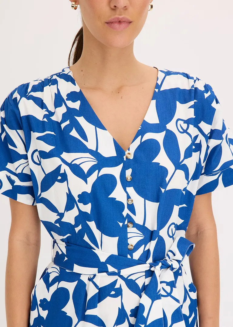 Midikleid in blau (Detailaufnahme) - bonprix