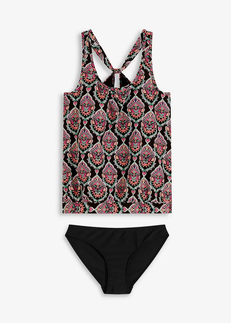 Tankini (2-tlg.Set) in schwarz von vorne - bonprix