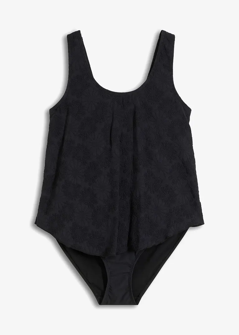 Shape Badeanzug mittlere Formkraft in schwarz von vorne - bonprix