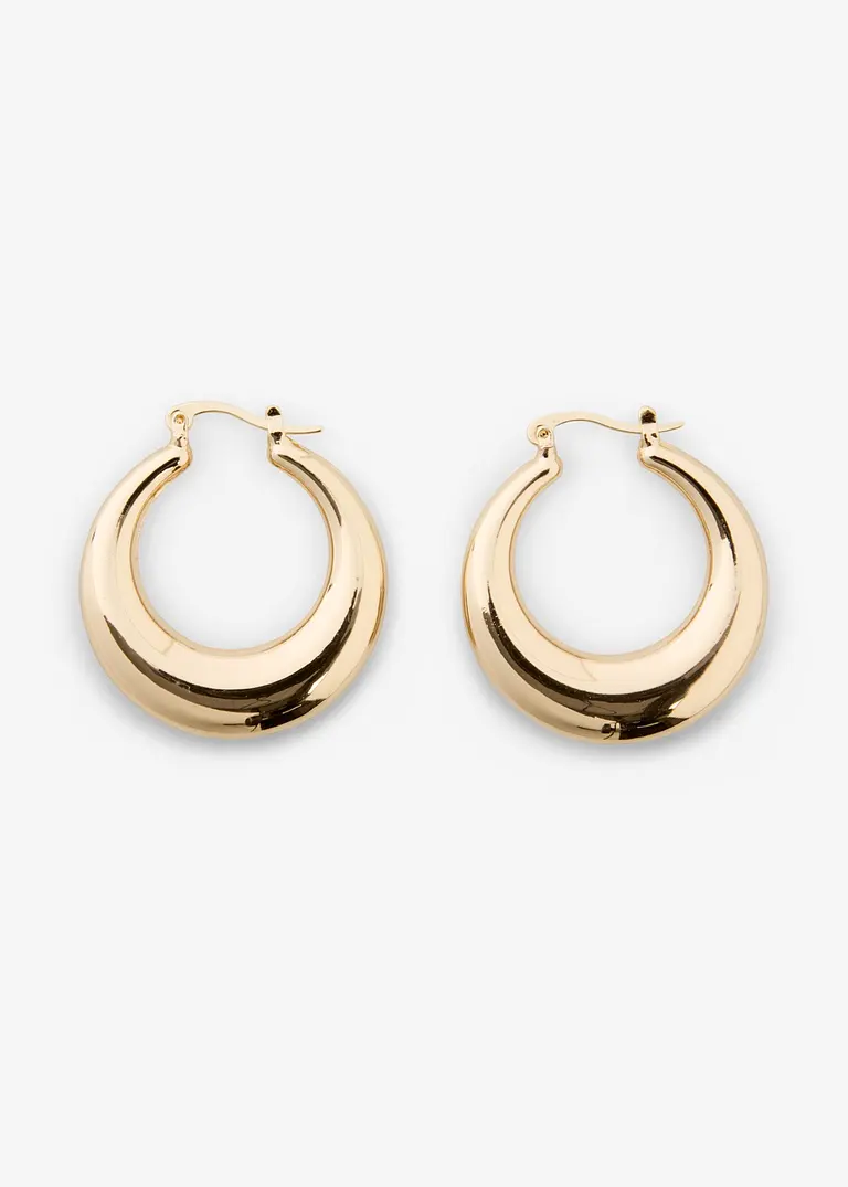 Creolen in gold von vorne - bonprix