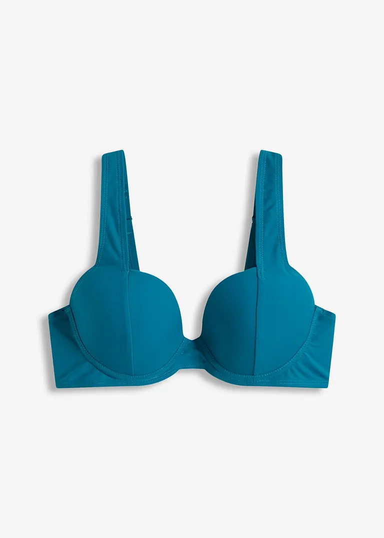 Bügel Bikini Oberteil in petrol von vorne - bonprix