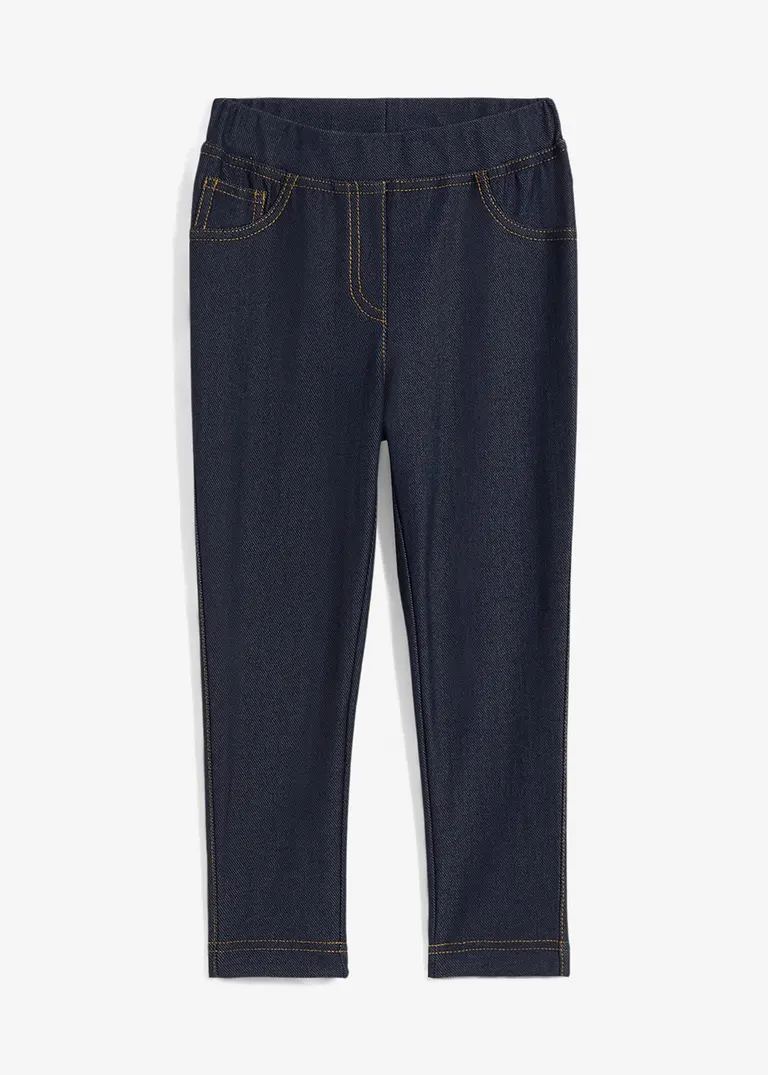 Leggings in Jeansoptik in blau von vorne - bonprix