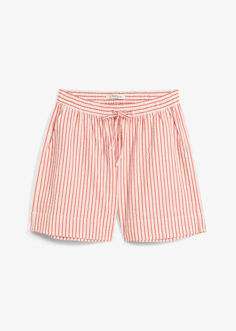Shorts aus reiner Baumwolle in rot von vorne - bonprix