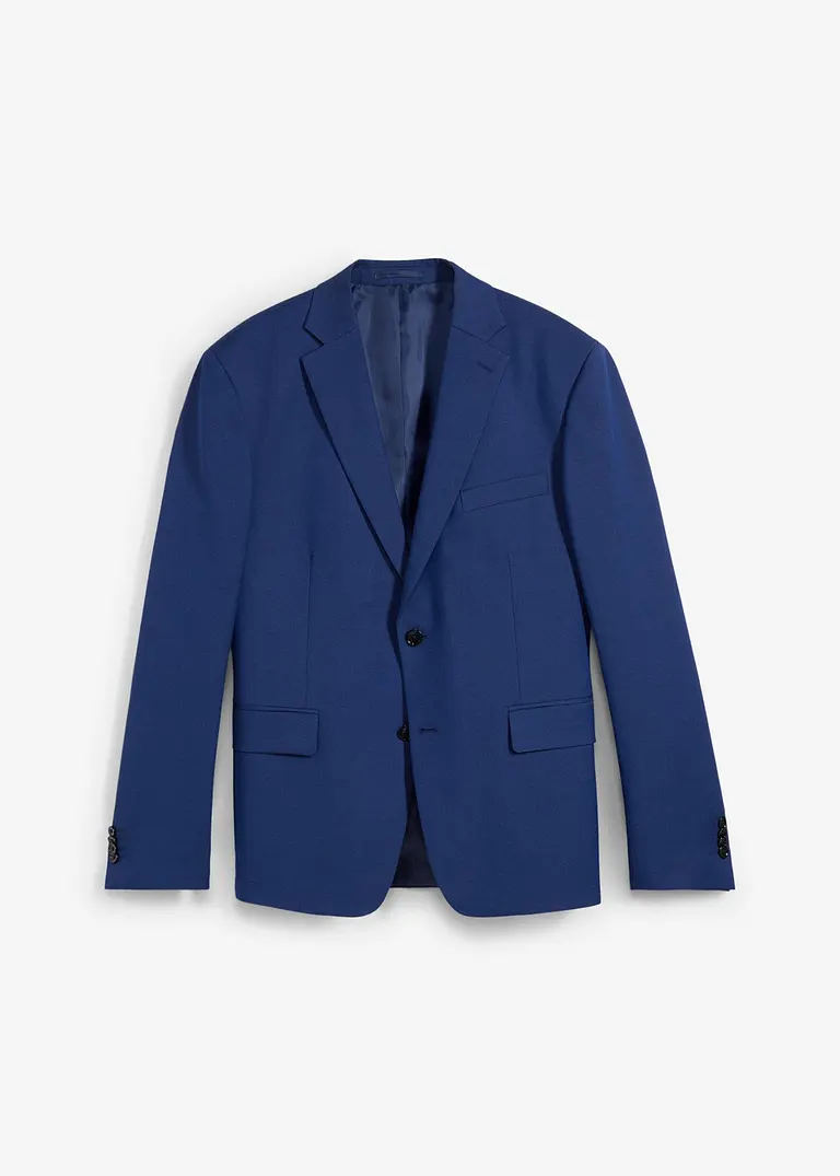 Baukasten-Sakko mit Stretchanteil, Slim Fit in blau von vorne - bonprix