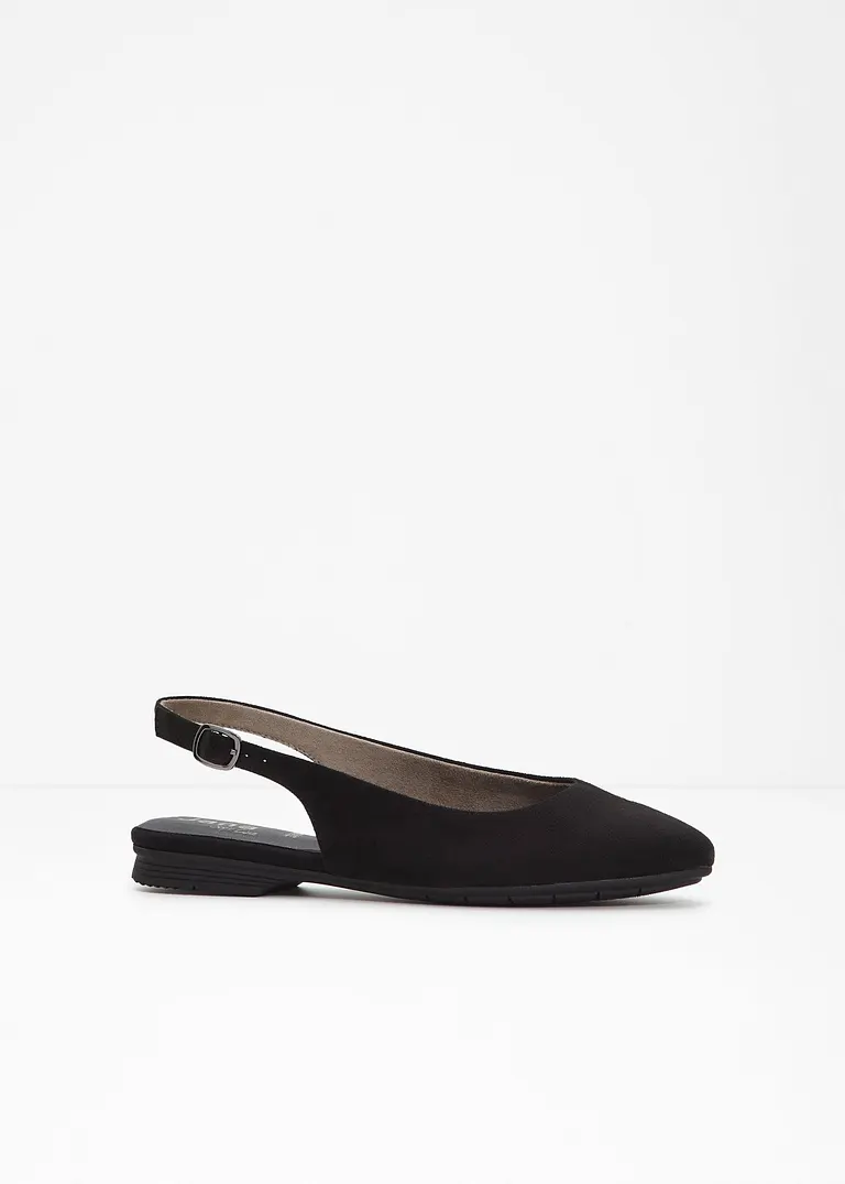 Jana Sling Ballerina in bequemer Weite in schwarz - Jana