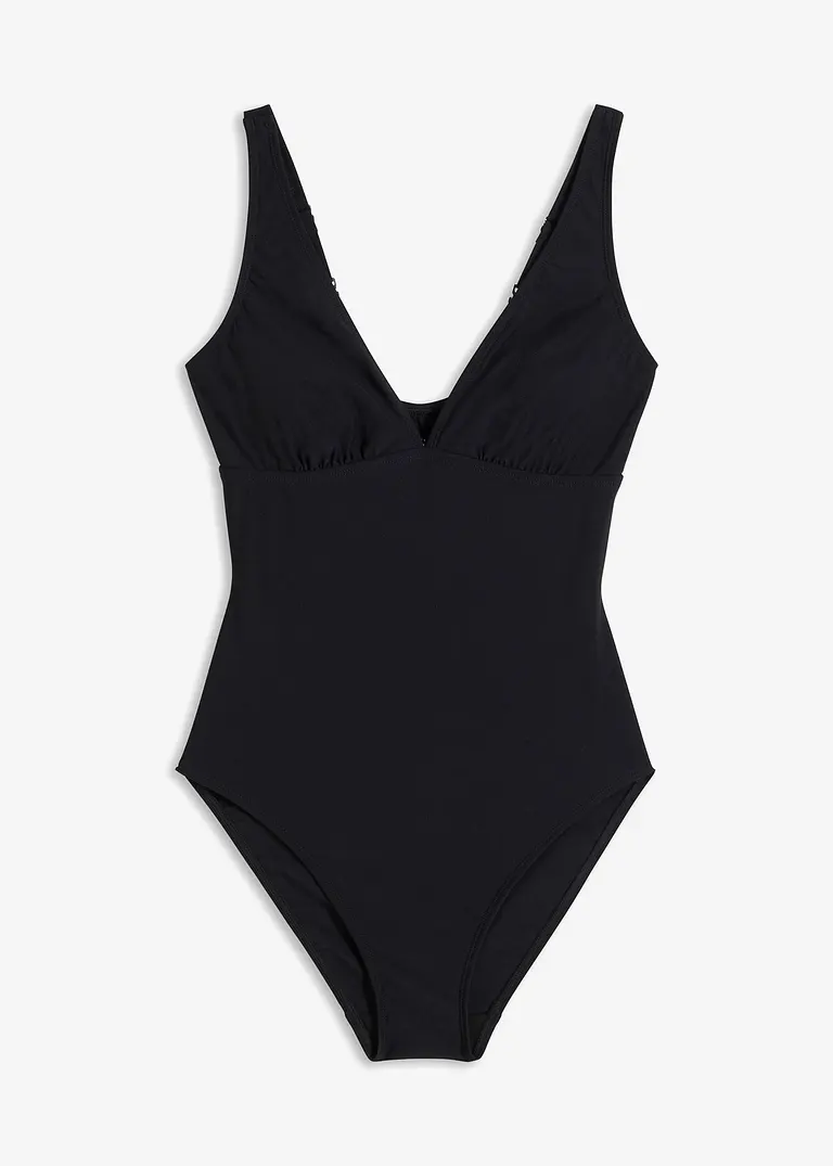 Shape Badeanzug mittlere Formkraft in schwarz von vorne - bonprix