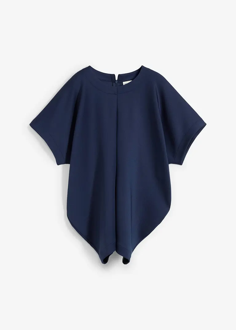 Shirt mit Taillenfokus in blau von vorne - bonprix