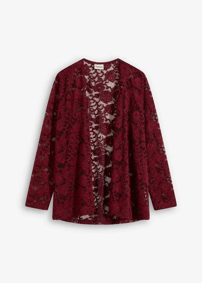 Spitzenjacke in rot von vorne - bonprix