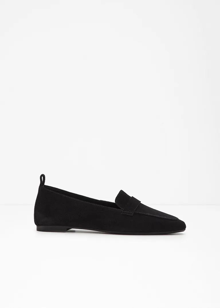 Loafer aus Leder in schwarz - bonprix