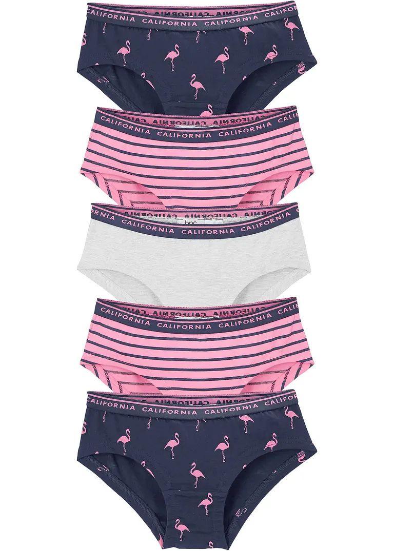Panty (5er-Pack) in blau von vorne - bonprix