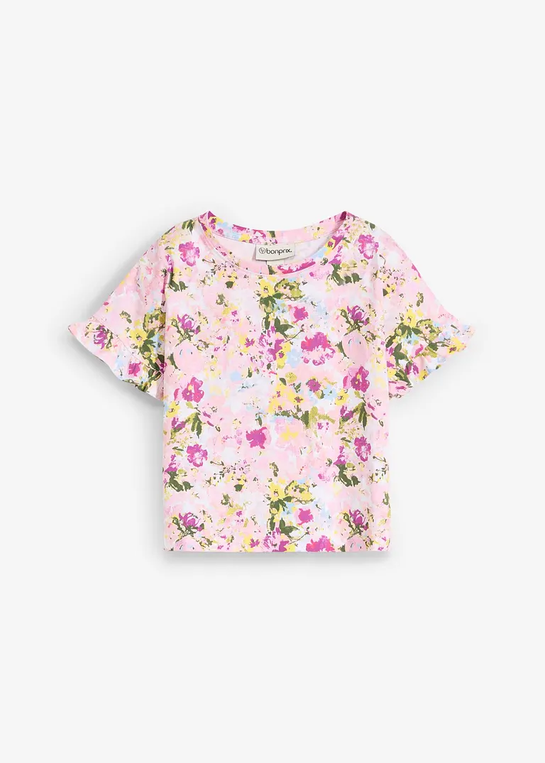 T-Shirt aus reiner Bio-Baumwolle in weiß von vorne - bonprix