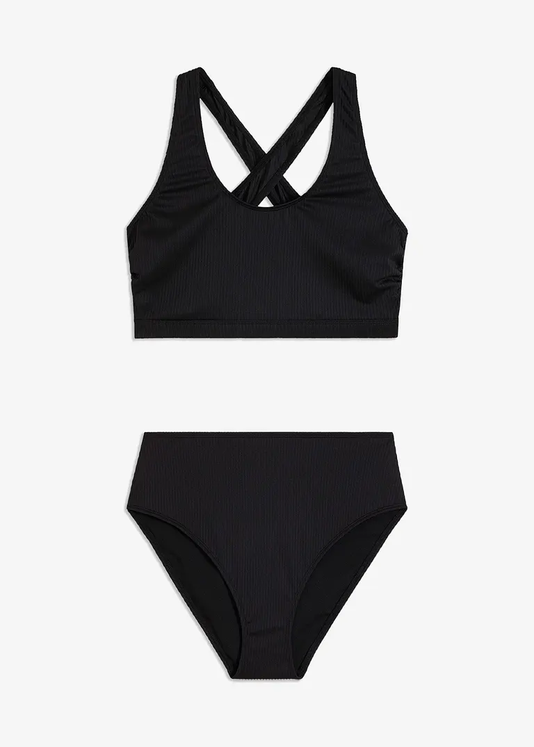 Bikini (2-tlg.Set) in schwarz von vorne - bonprix