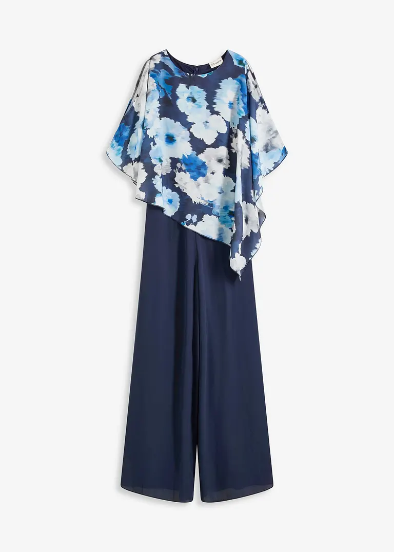Overall mit Überwurf in blau von vorne - bonprix