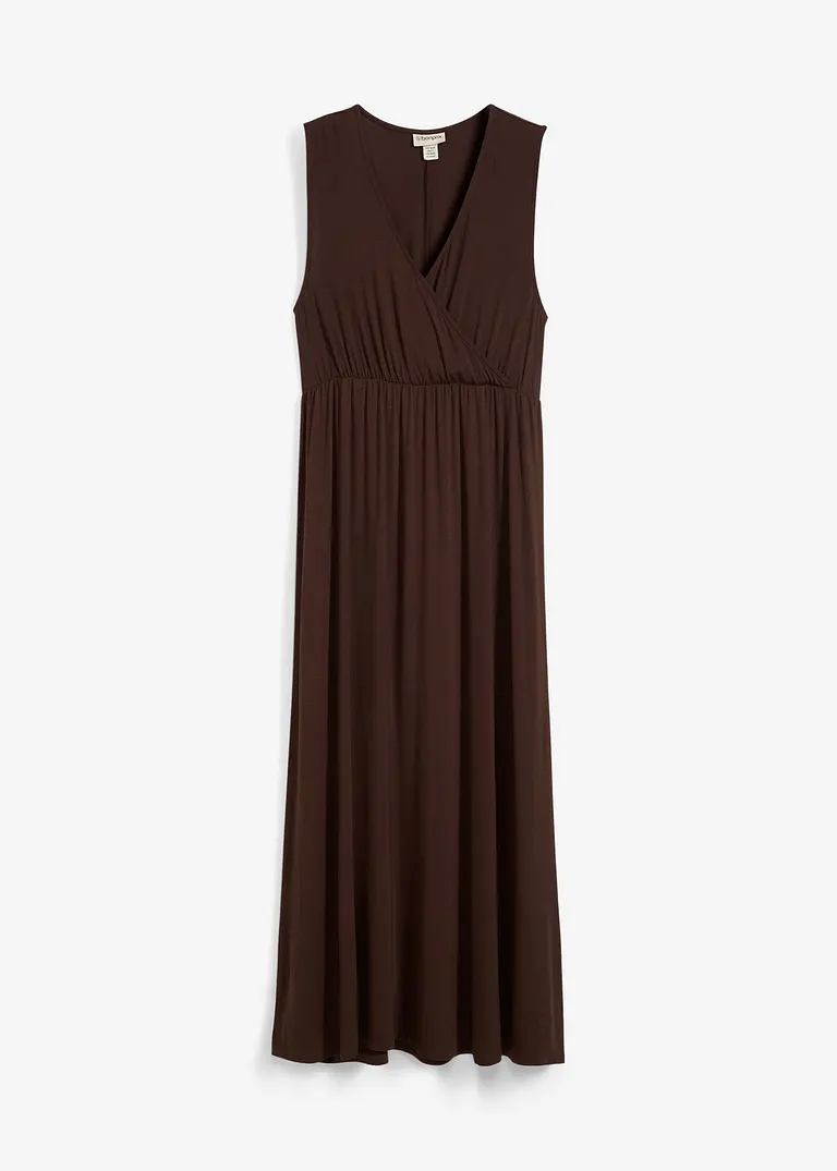 2-in-1 Umstands-Maxikleid mit diskreter Stillfunktion in braun von vorne - bonprix