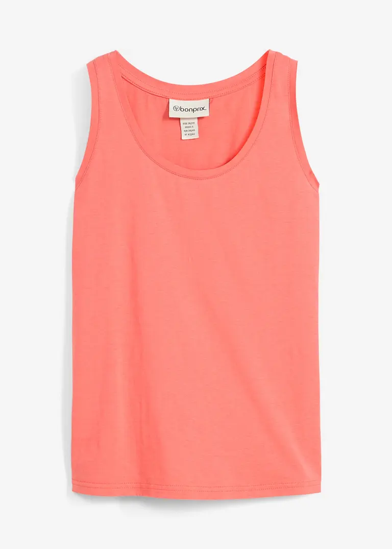 Tanktop mit Seidenanteil in pink von vorne - bonprix