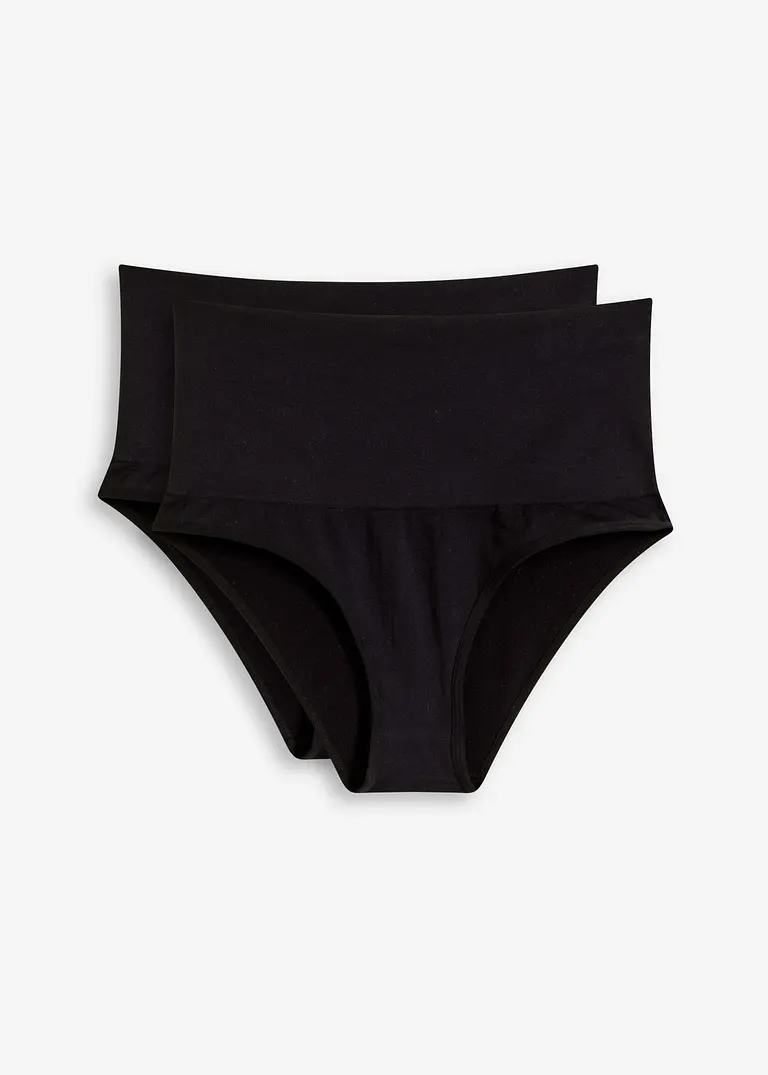 Seamless Medium Shape-Slip (2er Pack) in schwarz von vorne - bonprix