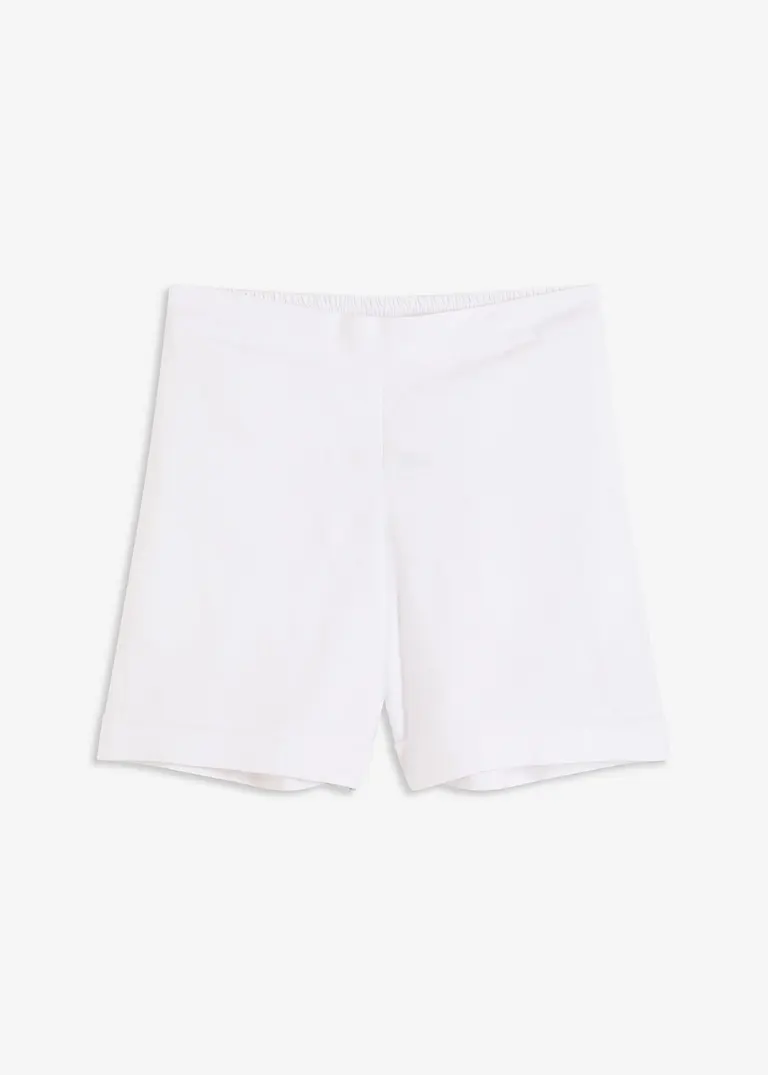 Schlupf-Shorts aus luftigem Leinen-Mix in weiß von vorne - bonprix