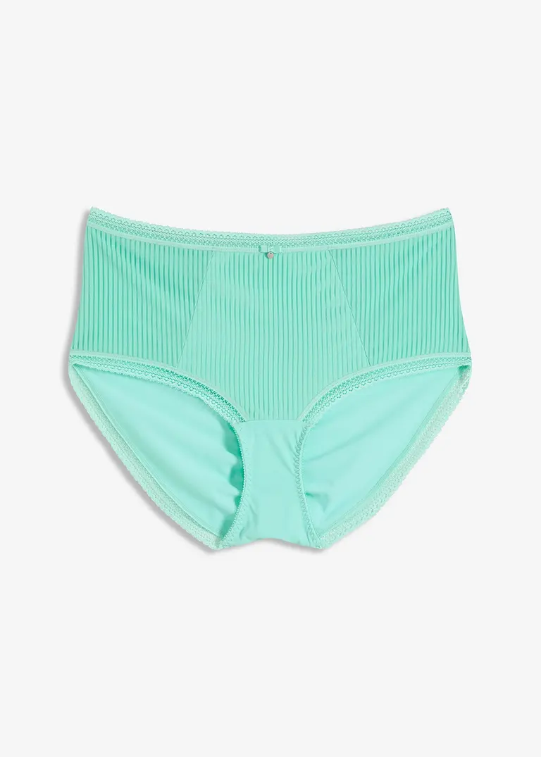 Maxipanty mit zarter Spitze in grün von vorne - bonprix