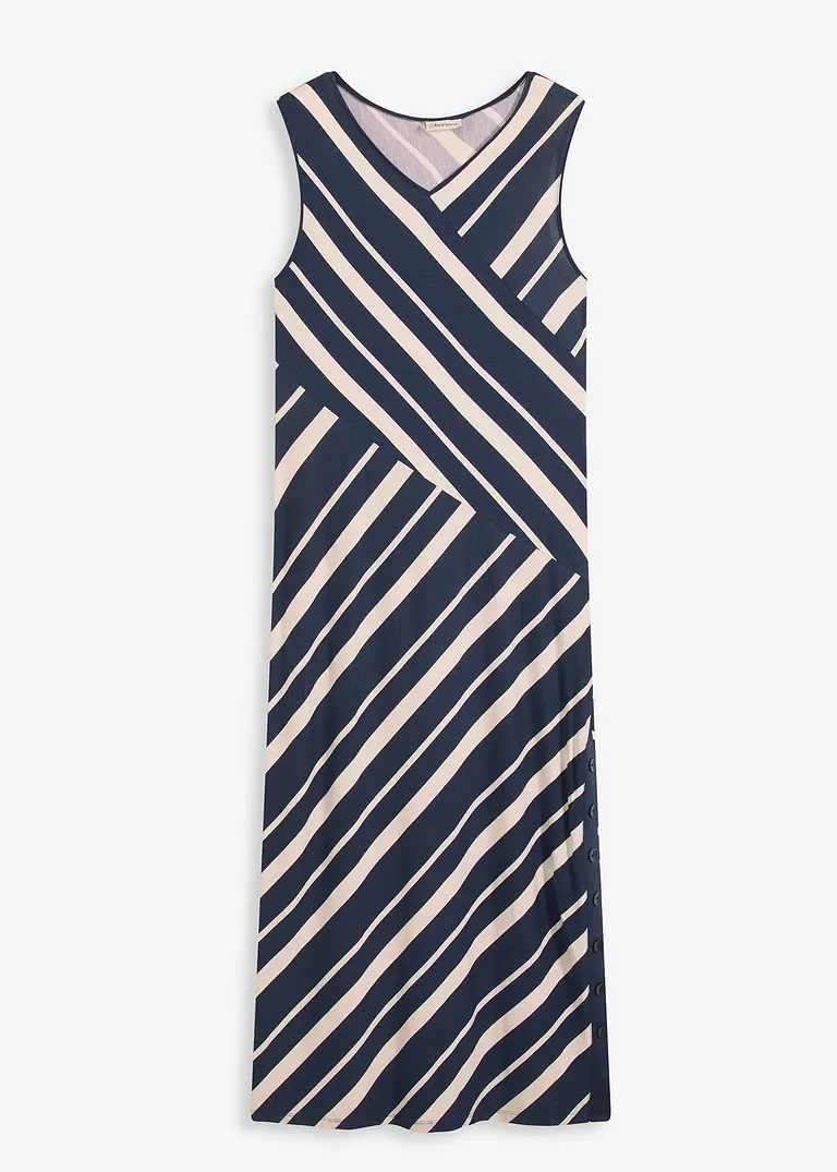 Maxikleid in blau von vorne - bonprix