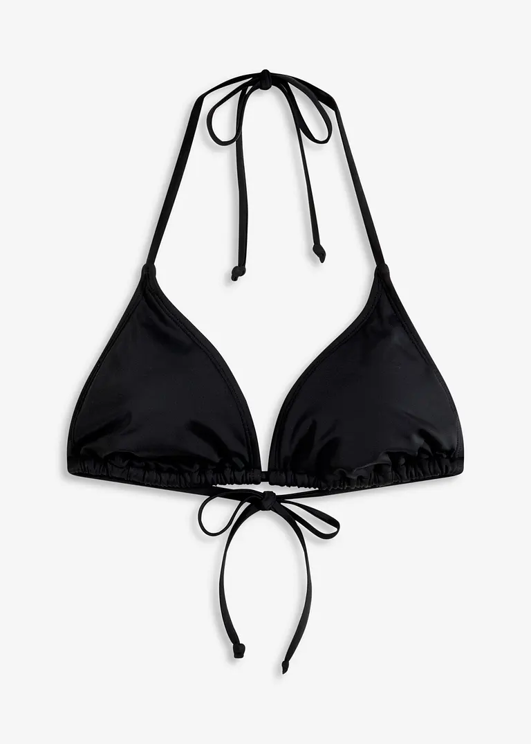 Triangel-Bikinioberteil in schwarz von vorne - bonprix