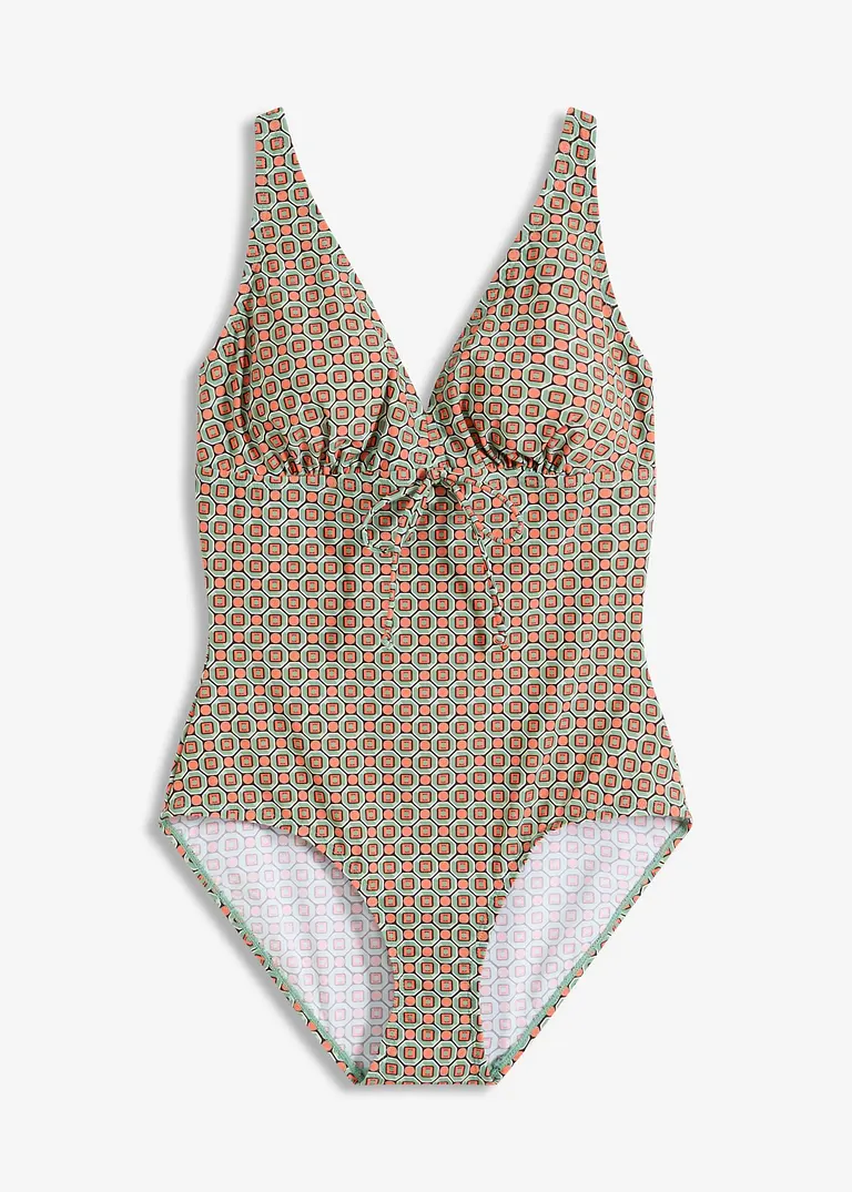 Shape Badeanzug leichte Formkraft in schwarz von vorne - bonprix