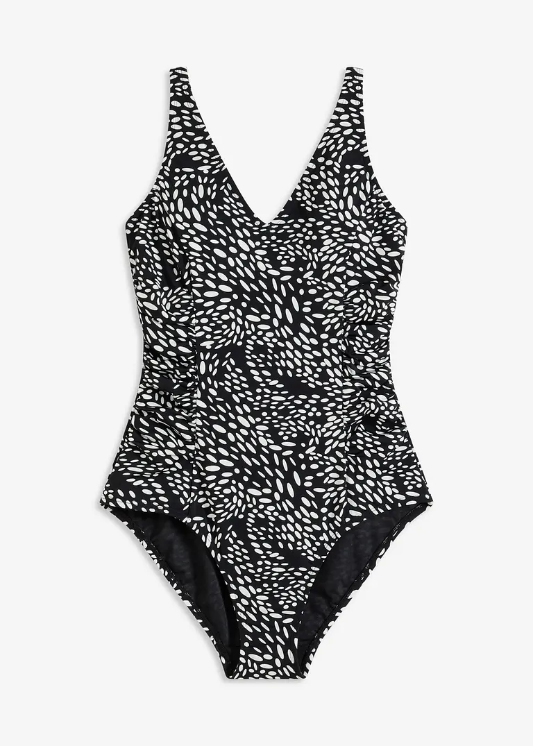 Shape Badeanzug mittlere Formkraft in schwarz von vorne - bonprix