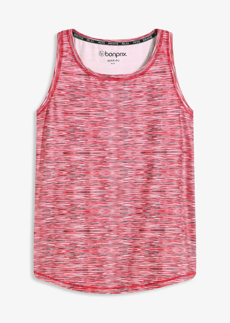 Funktions-Top mit Racerback, schnelltrocknend in pink von vorne - bonprix