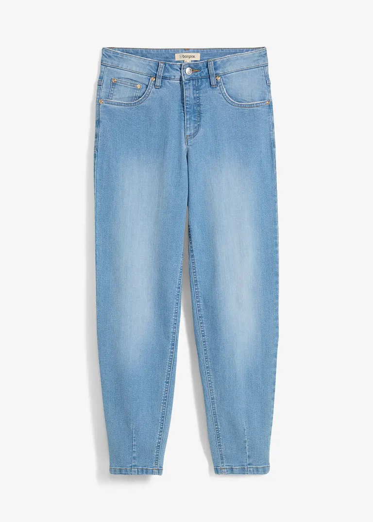 Barrel-Jeans in blau von vorne - bonprix