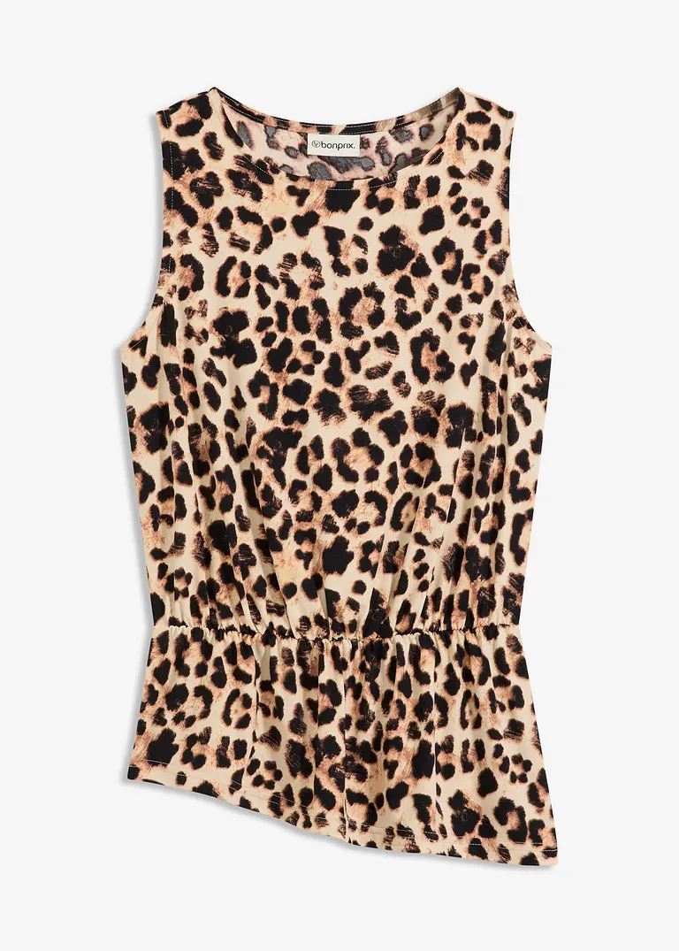 bedrucktes Top in beige von vorne - bonprix