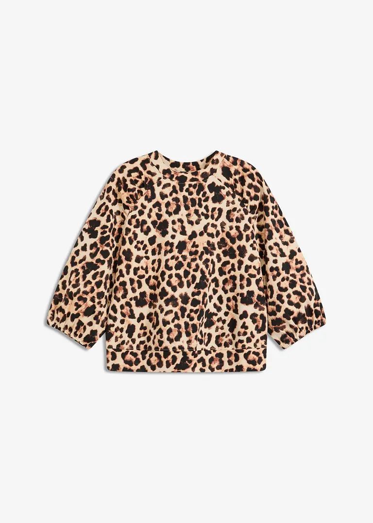 Sweatshirt aus reiner Bio-Baumwolle in schwarz von vorne - bonprix