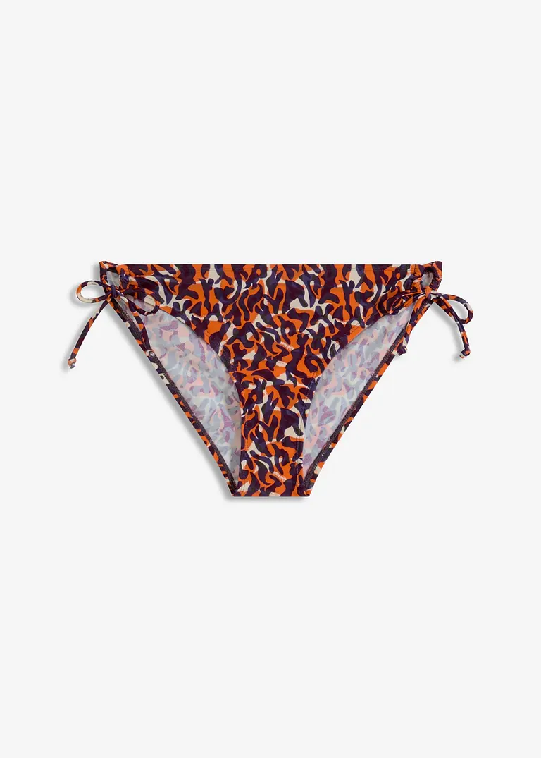 Bikinihose mit Bindedetail in lila von vorne - bonprix