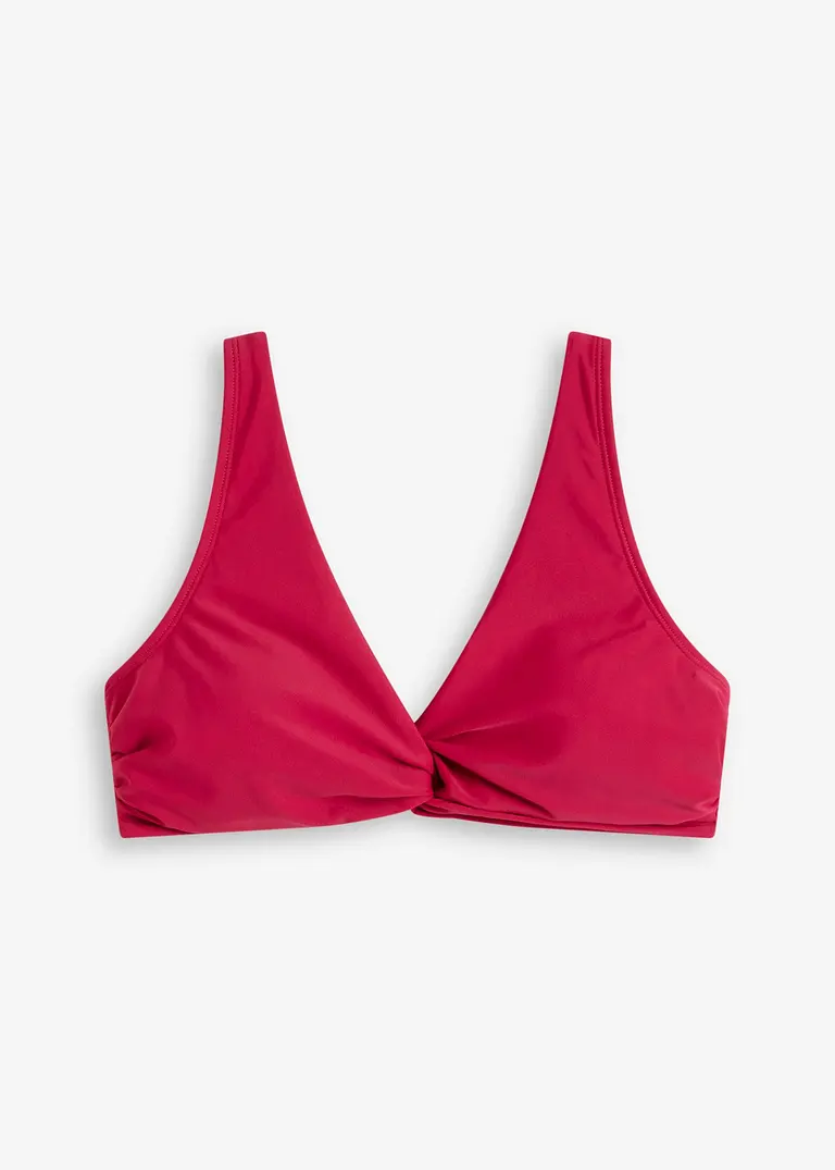 Bustier-Bikinioberteil mit Twistdetail in pink von vorne - bonprix